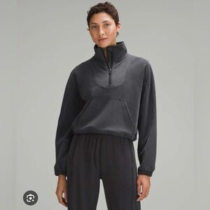 COPY - Lululemon Brushed Softstreme Ribbed Half Zip - Size 4 - Black